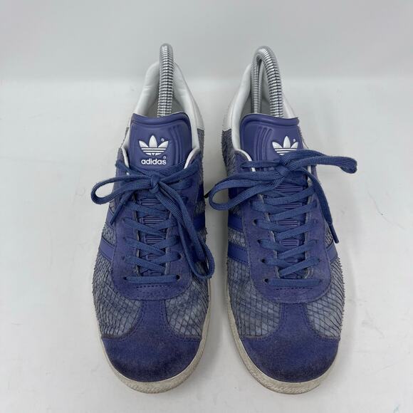 Adidas Gazelle OG Womens Size 7 Purple Suede Reptile Print Sneakers Style BB5173 - Picture 1 of 10